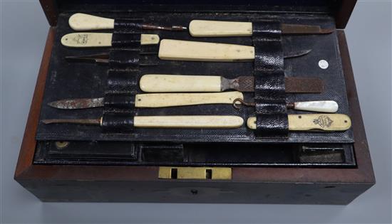 An early 19th century surgeons set inscribe E/ Pine Coffin